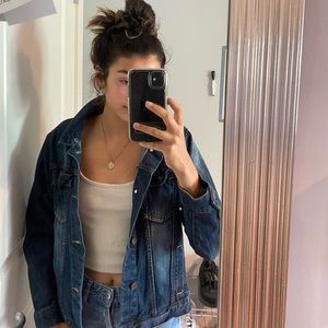 dark wash denim jean jacket